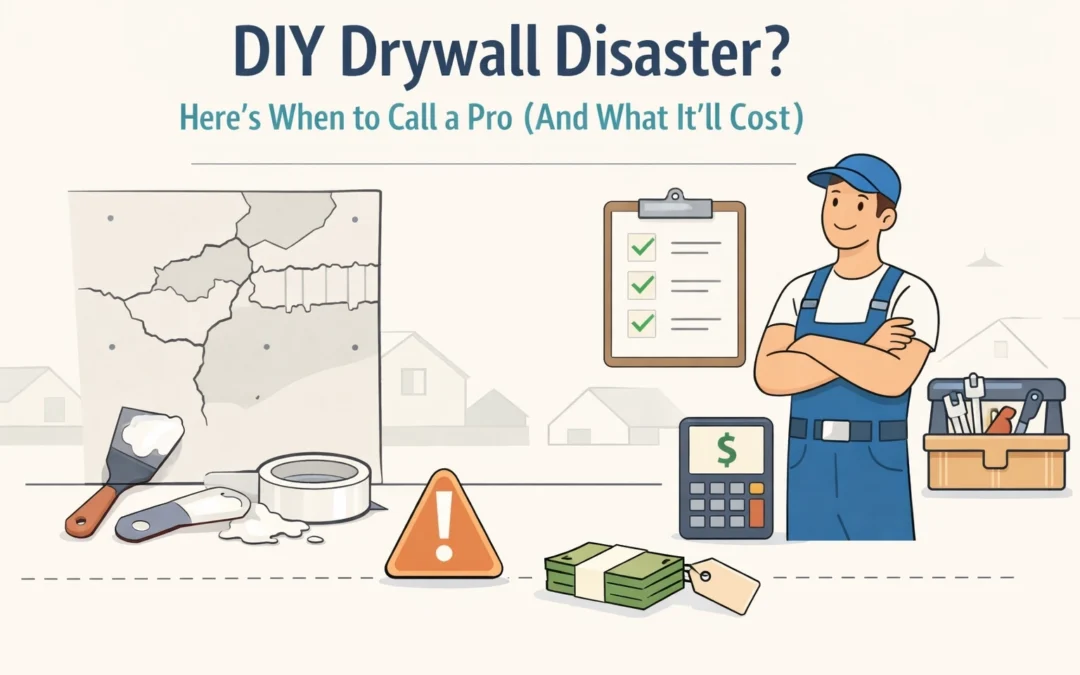 DIY Drywall Disaster? Here’s When to Call a Pro (And What It’ll Cost)