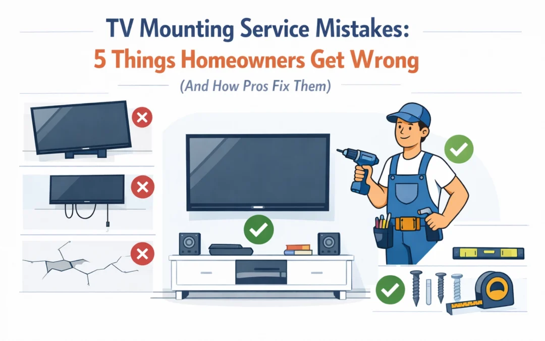 TV Mounting Service Mistakes: 5 Things Homeowners Get Wrong (And How Pros Fix Them)