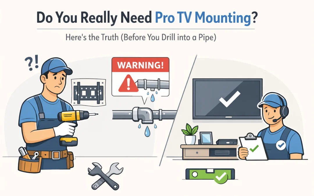 Do You Really Need Pro TV Mounting? Here’s the Truth (Before You Drill into a Pipe)