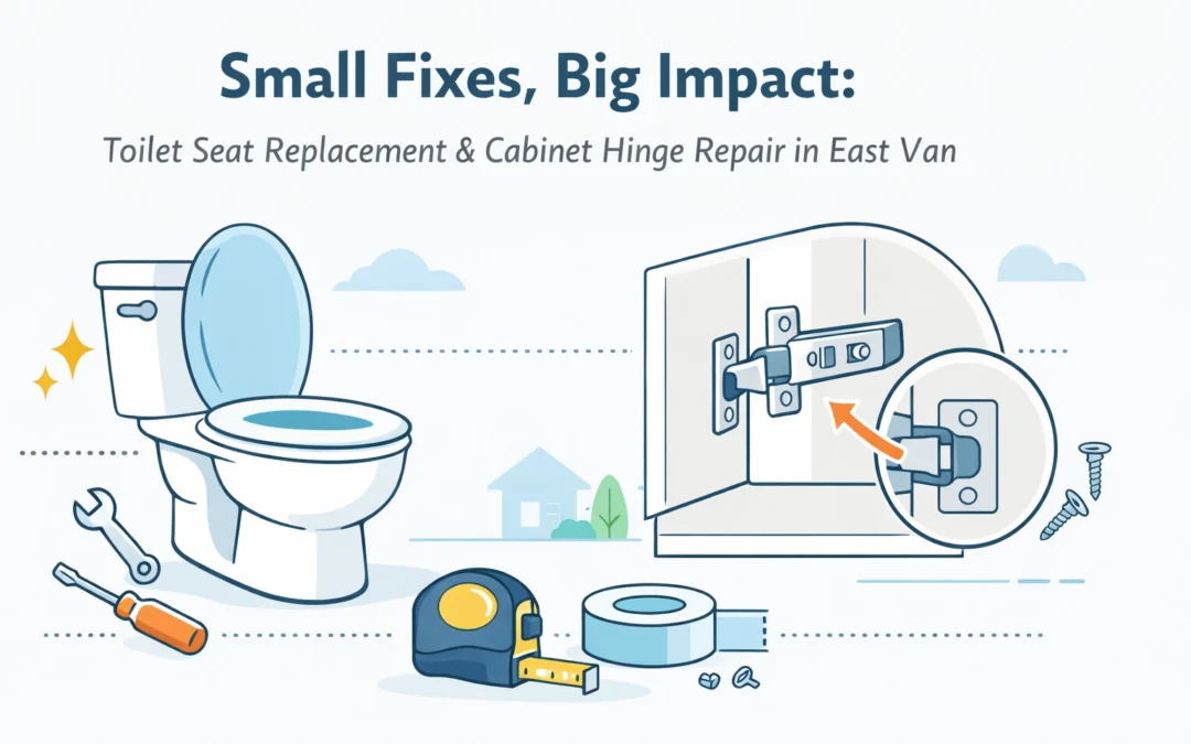 Small Fixes, Big Impact: Toilet Seat Replacement & Cabinet Hinge Repair in East Van