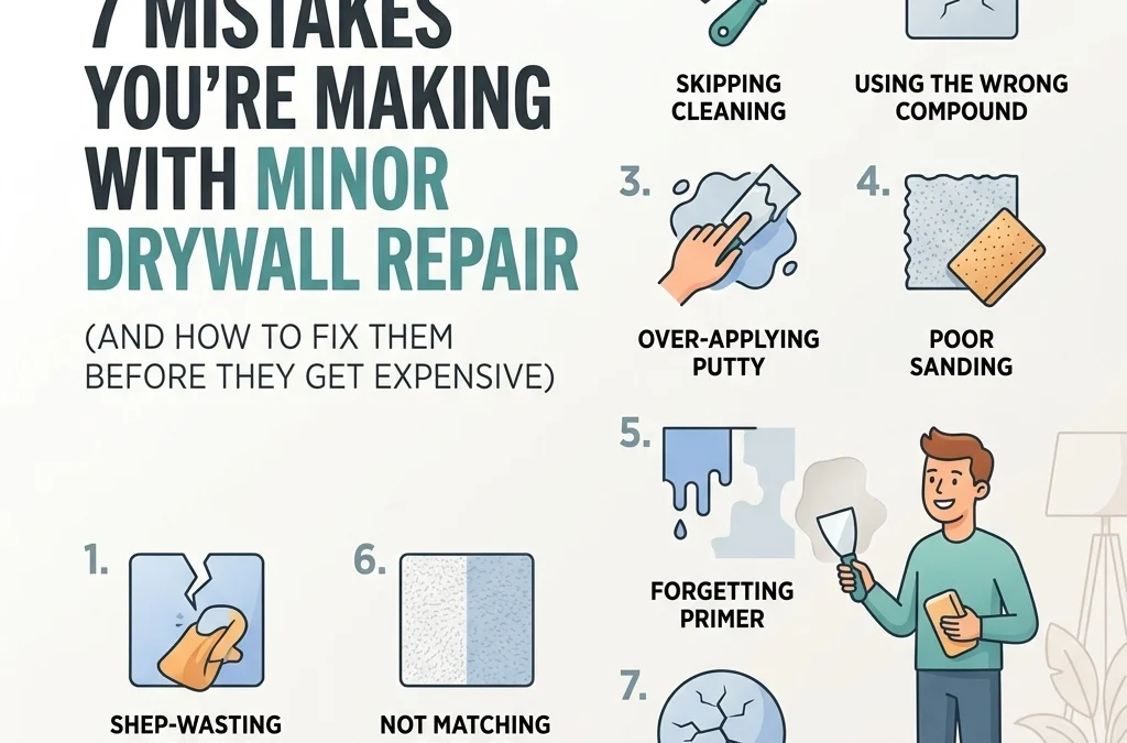 7 Mistakes You’re Making with Minor Drywall Repair (and How to Fix Them Before They Get Expensive)