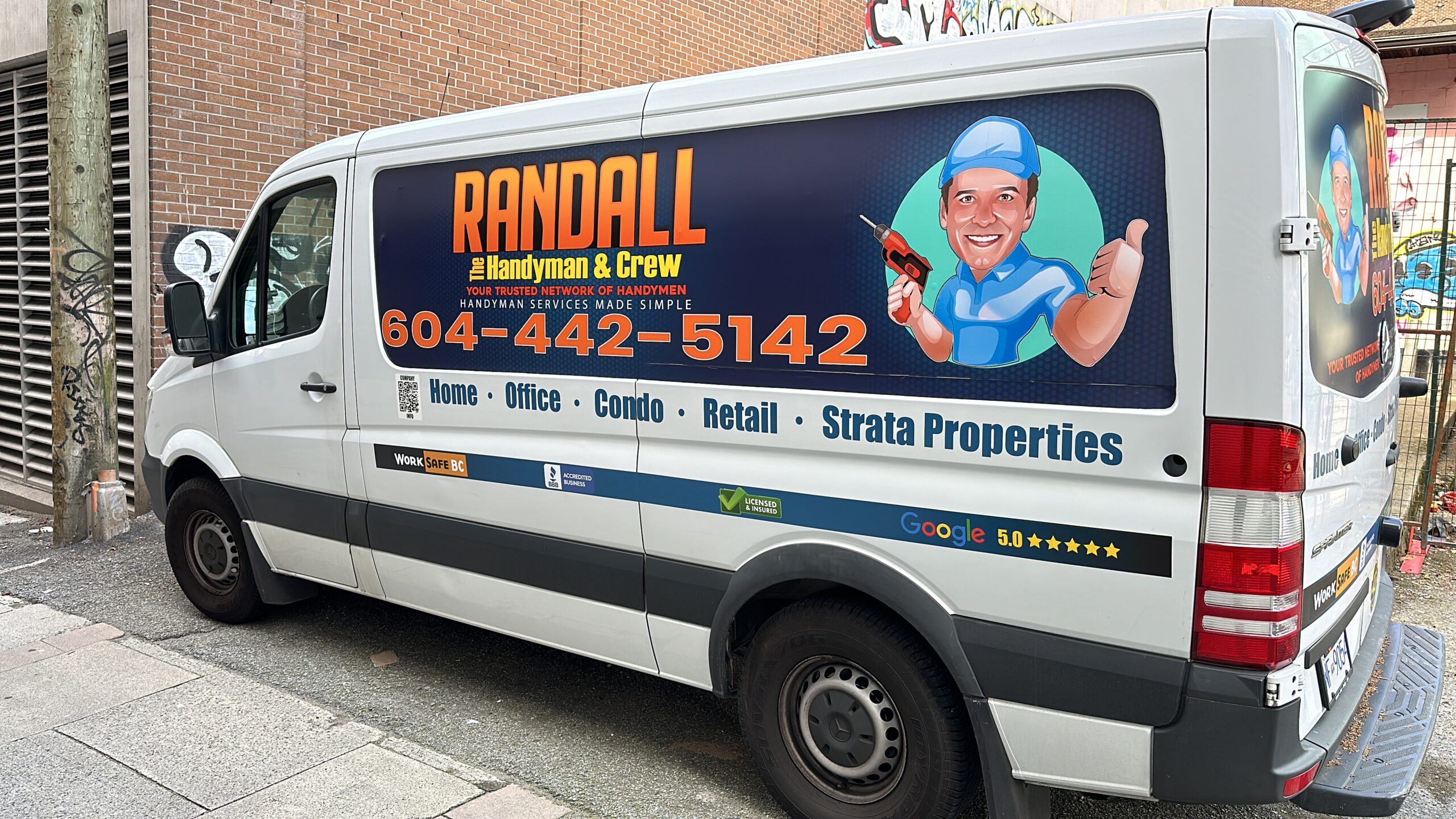 Randall the Handyman & Crew service van — serving Vancouver and the Lower Mainland